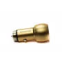 Evelatus ECC01 GOLD Automobilinis įkroviklis 2 USB prievadai 3.1A su nerūdijančio plieno avariniu įrankiu Auksinis