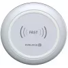 EVELATUS EWC01 belaidis įkroviklis baltas - Qi 10W greito įkrovimo padėklas su Micro-USB laidu