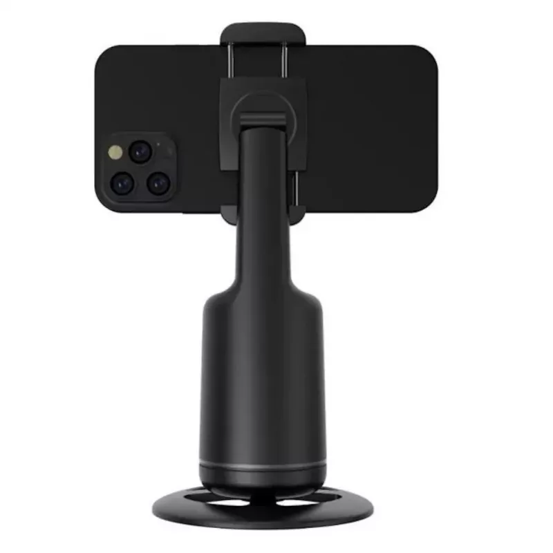 iWear P01 automatinis veido sekimo selfie stovas su trikoju ir išmaniojo telefono laikikliu, juodas