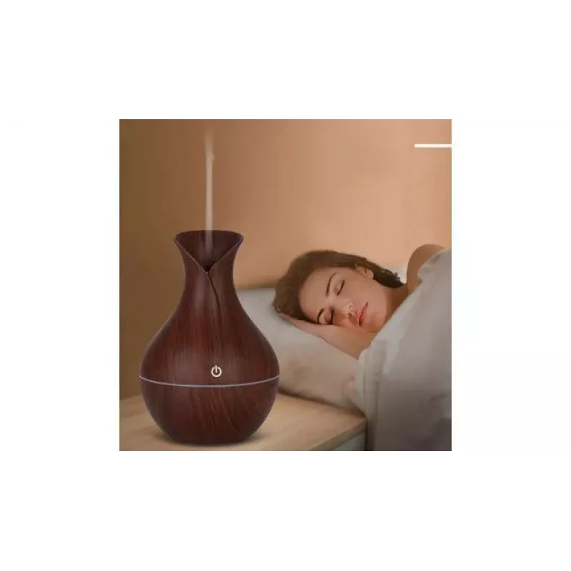 IVY D2 3-in-1 Aroma Diffuser - Humidifier - 1,5W Night Atmosphere USB Lamp 11cm / 300ml Dark Wood