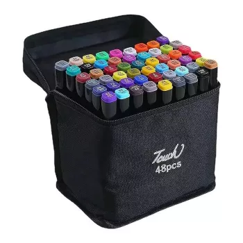iLike Toy Super Set of 48pcs Color Markers with Zipper Carrying Bag