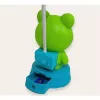 Kiddyz NL1 Space Froggy vaikiška naktinė lemputė-stalinė lempa (20x10 cm) su USB maitinimu ir pieštukų galąstuvu, žalia