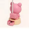 Kiddyz NL2 Space Froggy vaikiška naktinė lemputė-stalinė lempa (20x10 cm) su USB maitinimu ir pieštukų galąstuvu, rožinė