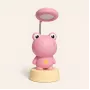 Kiddyz NL2 Space Froggy vaikiška naktinė lemputė-stalinė lempa (20x10 cm) su USB maitinimu ir pieštukų galąstuvu, rožinė