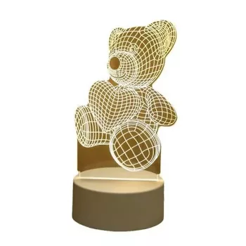 Elight ILU 3D Illusion LED naktinė lempa su futbolo kamuoliu, daugiaspalvė šviesa (25x15 cm), USB maitinimas