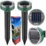 iLike Gardenera Saulės energija varomas ultragarsinis kurmių ir graužikų atbaidiklis 22,5x6,3 cm, 2 vnt. rinkinys sodui ir vejai
