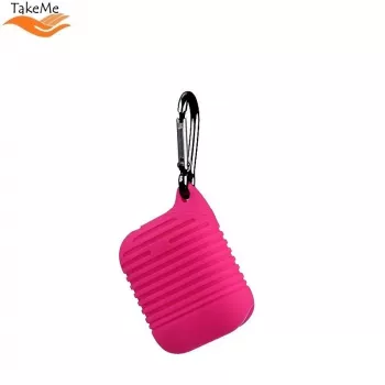TakeMe Apple Ultra-thin Lined Soft Silicone Protective Case for AirPods Pink