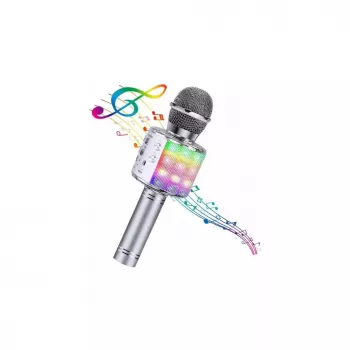 BEMI M85 Karaoke mikrofonas su garsiakalbiu, balso keitikliu, įrašymu, Micro SD, USB, Bluetooth