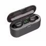 „WoW F9 Sport & Leisure Super-Fit“ TWS Bluetooth 5.1 stereo ausinės su HD mikrofonu ir LED įkrovimo dėklu (juodos)