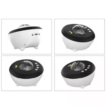 Elight J1 Aurora Projector su atmosferos garsais ir Bluetooth garsiakalbiu, išmanusis Wi-Fi Bluetooth valdymas per programėlę, baltas