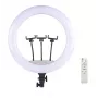 Elight SR18 45cm LED Light Ring su 3x išmaniojo telefono laikikliu + 220V adapteriu + BT nuotolinio valdymo pulteliu Juoda