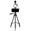 Elight M5 Vlog Smartphone Fix Video & Photo Kit su LED šviesa, mikrofonu, trikoju 1,3m, nuotoliniu valdymu