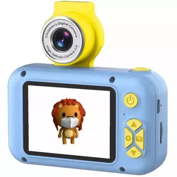 CP FL1 Vaikų HD 1080p Sukamojo Objektyvo Foto ir Video Kamera su MicroSD kortelių lizdu 2 colių spalvotu LCD ekranu