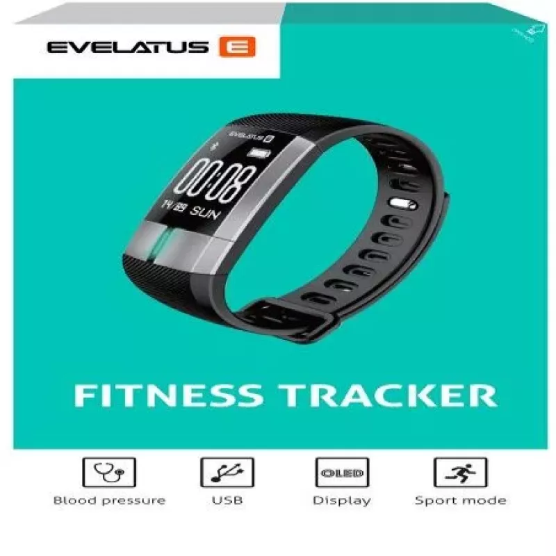 Evelatus Fitness Tracker EFT01 Juoda