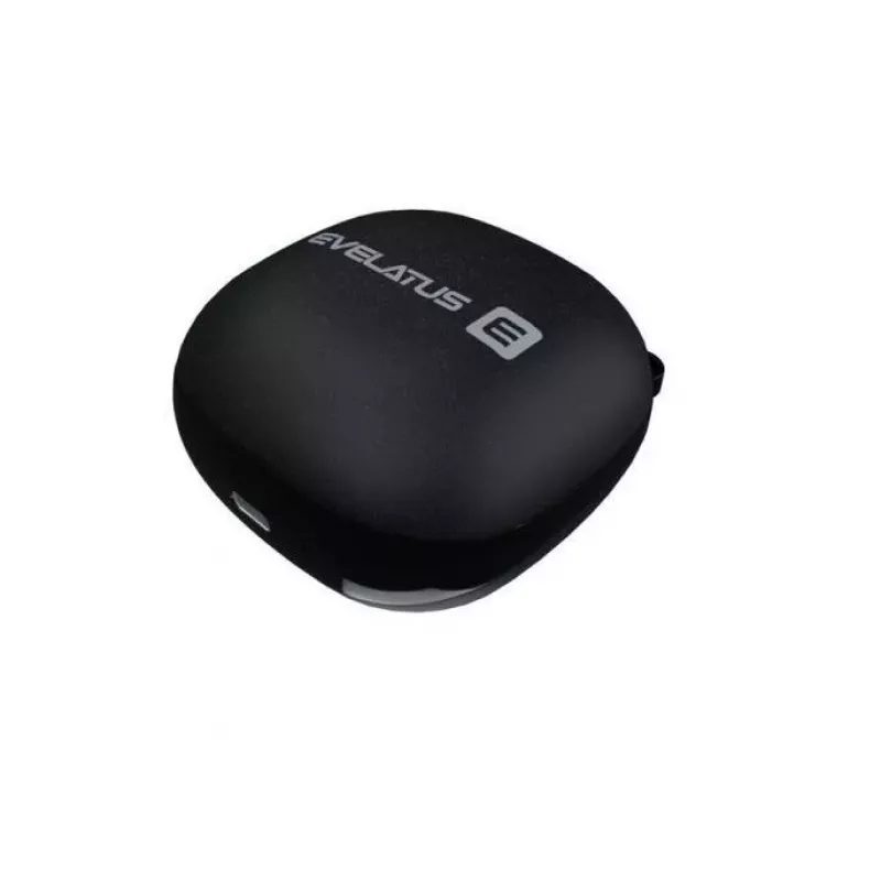 EVELATUS EBE01BK True Wireless Stereo In-Ear Bluetooth 5.0 ausinės su įkrovimo dėklu, IPX4, juodos