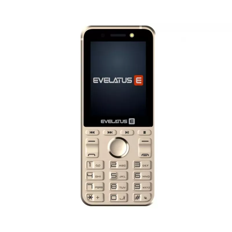 Evelatus Tron GLD dviejų SIM kortelių telefonas, auksinės spalvos