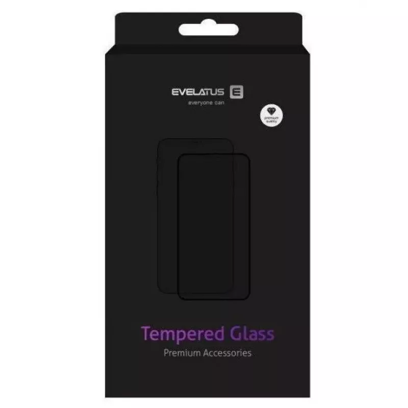 Evelatus Samsung A10 2.5D Full Cover Japan Glue Glass Anti-Static Screen Protector