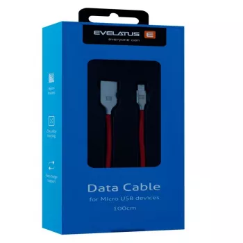 Evelatus Micro-USB kabelis EDC04 raudonas 1m