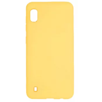 Evelatus Samsung Galaxy A10 Soft Touch Silicone Case with Strap Geltona