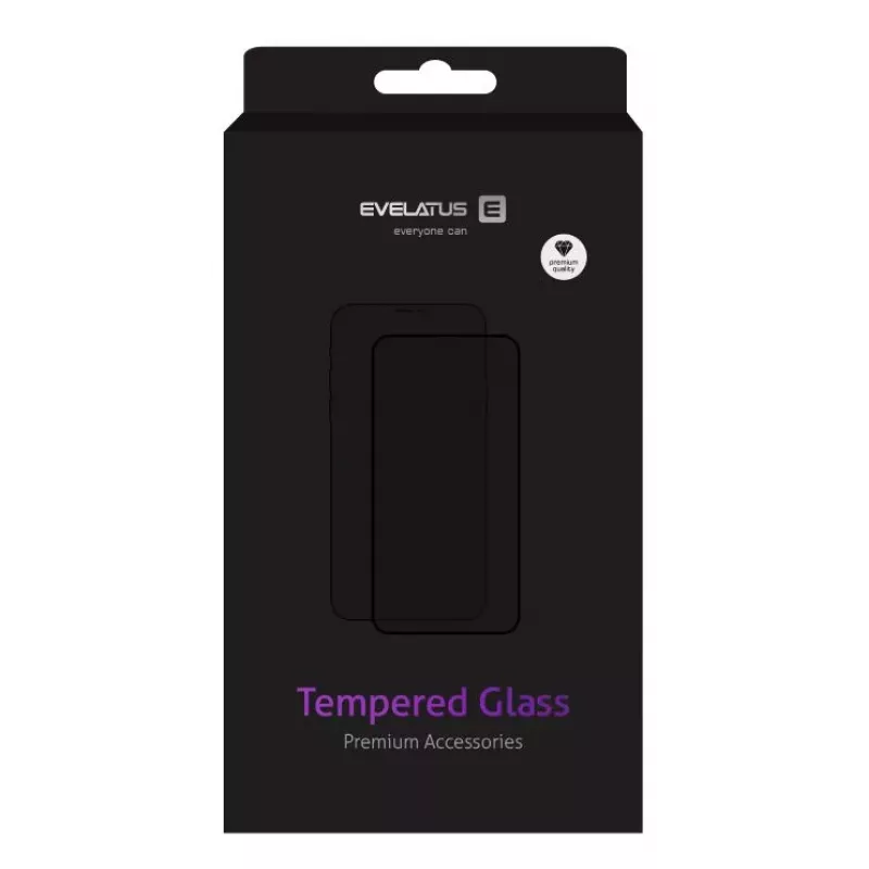 Evelatus Xiaomi Mi 9 Lite 0.33mm Flat Clear Tempered Glass Screen Protector with Japan Glue, Anti-Static