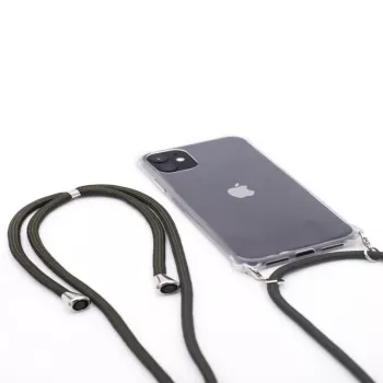 Evelatus Samsung Galaxy S10 Dėklas su Virvele Žalias Skaidrus