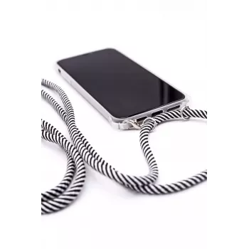 Evelatus Apple iPhone Xs MAX Case with Rope Black Stripes Transparent