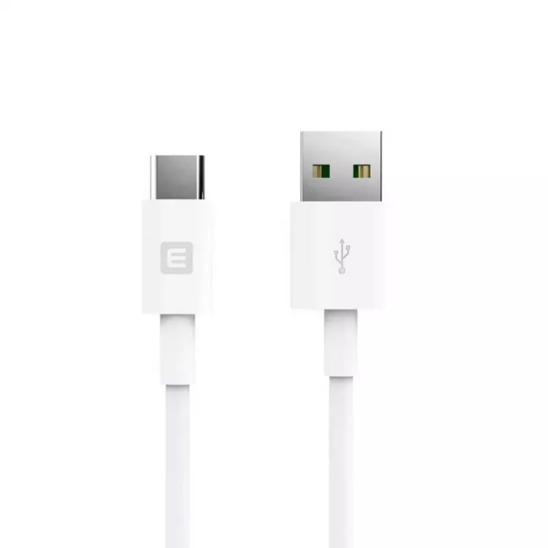 Evelatus duomenų laidas USB-C įrenginiams, TPC07 baltas - USB-A į USB-C, 1,2 m, 15 W įkrovimas, duomenų sinchronizavimas