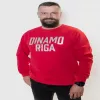 Moteriški marškinėliai Dinamo L DINAMO su raudonu metalizuotu spaudiniu balti