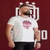 Dinamo Vyriški Marškinėliai XL «DINAMO» su Raudonu Metalinio Blizgesio Spaudiniu Balti