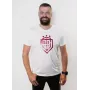 Dinamo Vyriški Marškinėliai XL «DINAMO» su Raudonu Metalinio Blizgesio Spaudiniu Balti
