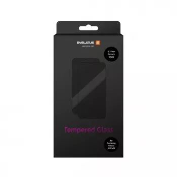 Evelatus Samsung Galaxy A12/M12 0.33mm Privacy Flat Clear Glass Screen Protector with Japan Glue Anti-Static