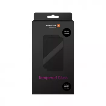 Evelatus Apple iPhone 12 Pro Max 2.5D Full Cover Japan Glue Glass Anti-Static Screen Protector