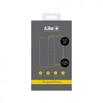 iLike Apple iPhone 7/8/SE 2020/SE 2022 3D Full Cover Glass Screen Protector White