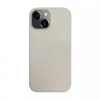 iLike Apple iPhone 13 Silicone Plastic Case Eco Print Design White