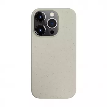 iLike Apple iPhone 13 Pro Silicone Plastic Case Eco Print Design White