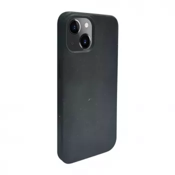 iLike Apple iPhone 14 Silicone Plastic Case Eco Print Design Black