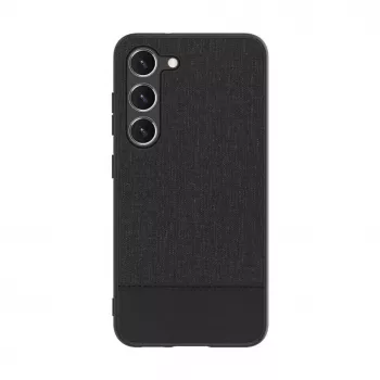 iLike Samsung Galaxy S23 Plastic Leather Back Cover Black