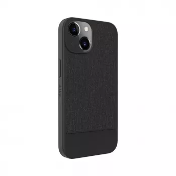 iLike Apple iPhone 14 Plastic Leather Back Cover Black