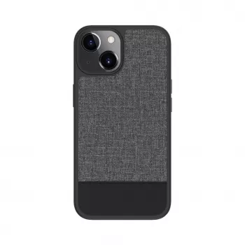 iLike Apple iPhone 14 Plastic Leather Back Cover Gray