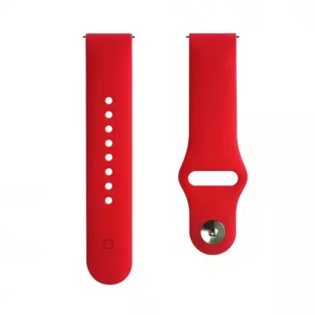 Evelatus 22mm Silicone Loop Watch Strap (S/M 110mm) Red