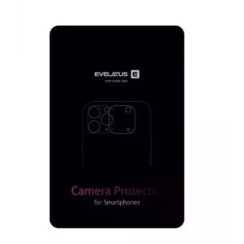 Evelatus Samsung Galaxy S23 Full Camera Lens Protector Armor – grūdintas stiklas su aliuminio rėmeliu, 9H kietumas, juodas
