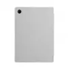 Evelatus Galaxy Tab A8 10.5 (2021) Book Cover su imitaciniu mikropluošto vidumi sidabrinė