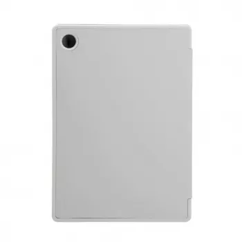 Evelatus Galaxy Tab A8 10.5 (2021) Book Cover su imitaciniu mikropluošto vidumi sidabrinė