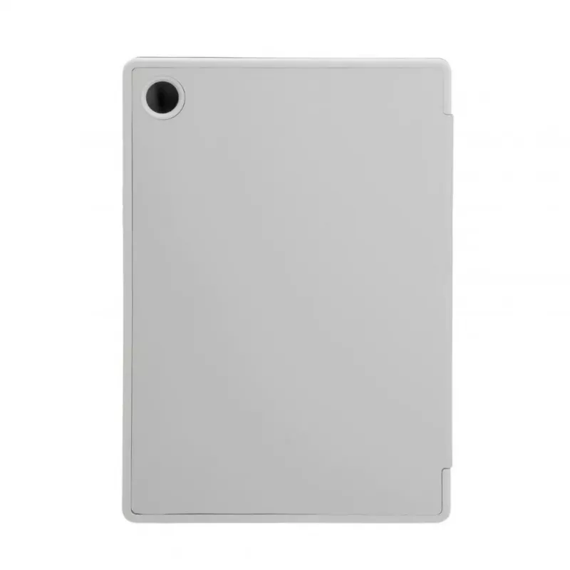Evelatus Galaxy Tab A8 10.5 (2021) Book Cover su imitaciniu mikropluošto vidumi sidabrinė
