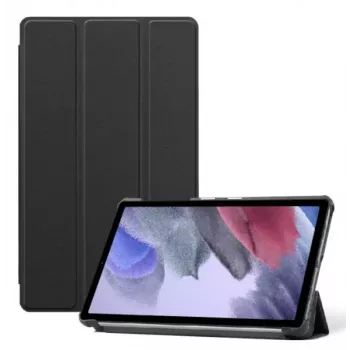 Evelatus Galaxy Tab A7 Lite Book Case su imituojamu mikropluošto vidumi juoda
