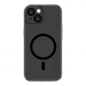 Evelatus Apple iPhone 15 Plus Clear Case With MagSafe and Camera Protection Transparent Black
