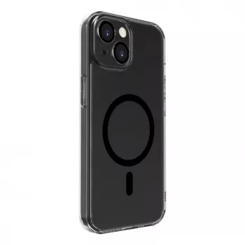 Evelatus Apple iPhone 15 Plus Clear Case With MagSafe and Camera Protection Transparent Black