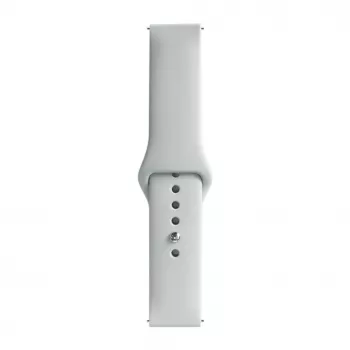 Evelatus Watch 22mm Silicone Loop Watch Strap (130mm M/L) Silver