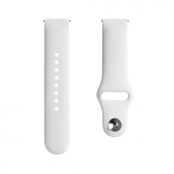 Evelatus Watch 22mm Silicone Loop Watch Strap (130mm M/L) White