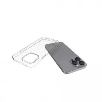 Evelatus Apple iPhone 15 Pro Max Clear Silicone Case 1,5mm TPU Transparent